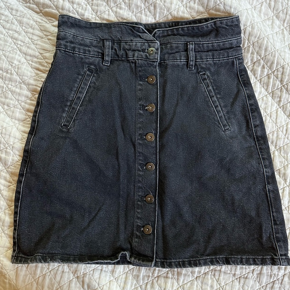 Pilcro & the Letterpress black denim skirt - 8